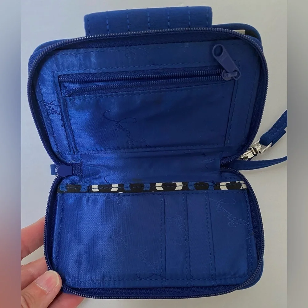 Vera Bradley Canterbury Cobalt Collection Quilted Wristlet Wallet
